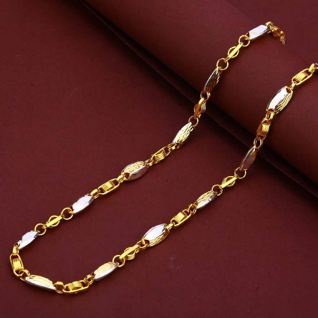 Plain Gold 22K Turkey Mens Chain-MTC84
