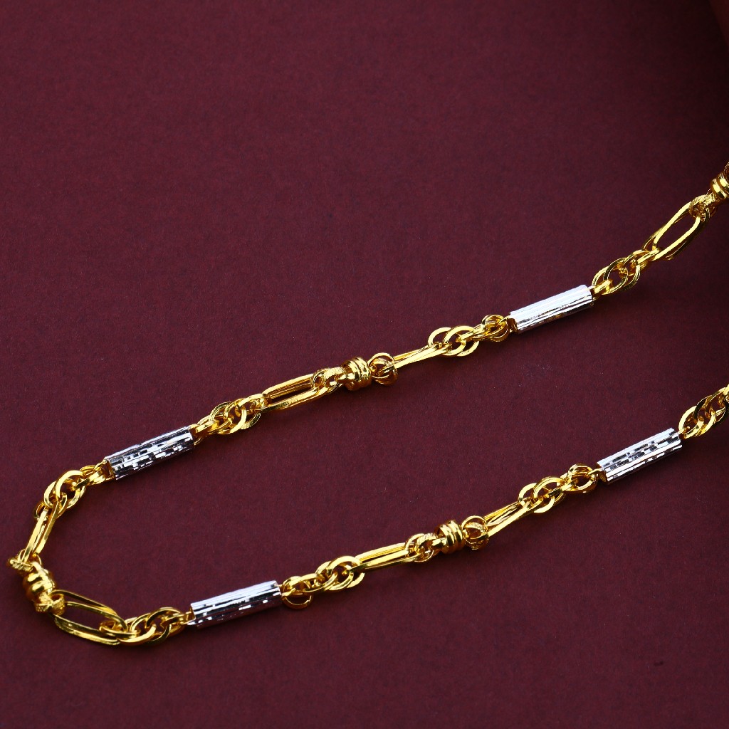 Mens Plain 22K Daily Wear Gold Chain-MTC71