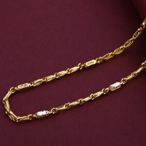 Mens 22K Gold Fancy Italian Plain Chain-MTC70