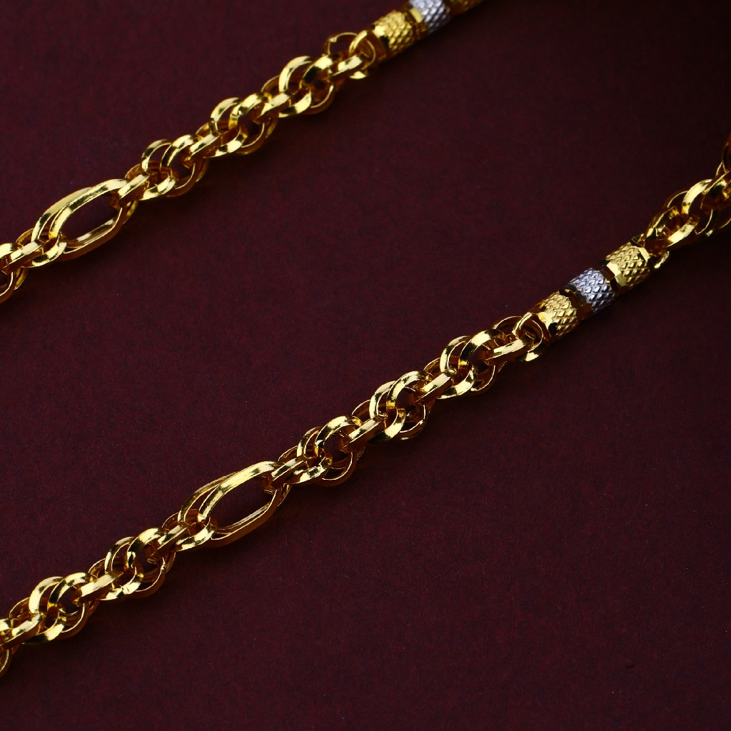 Mens 916 Gold Italian Fancy Turkey Chain-MTC62 - Image 2