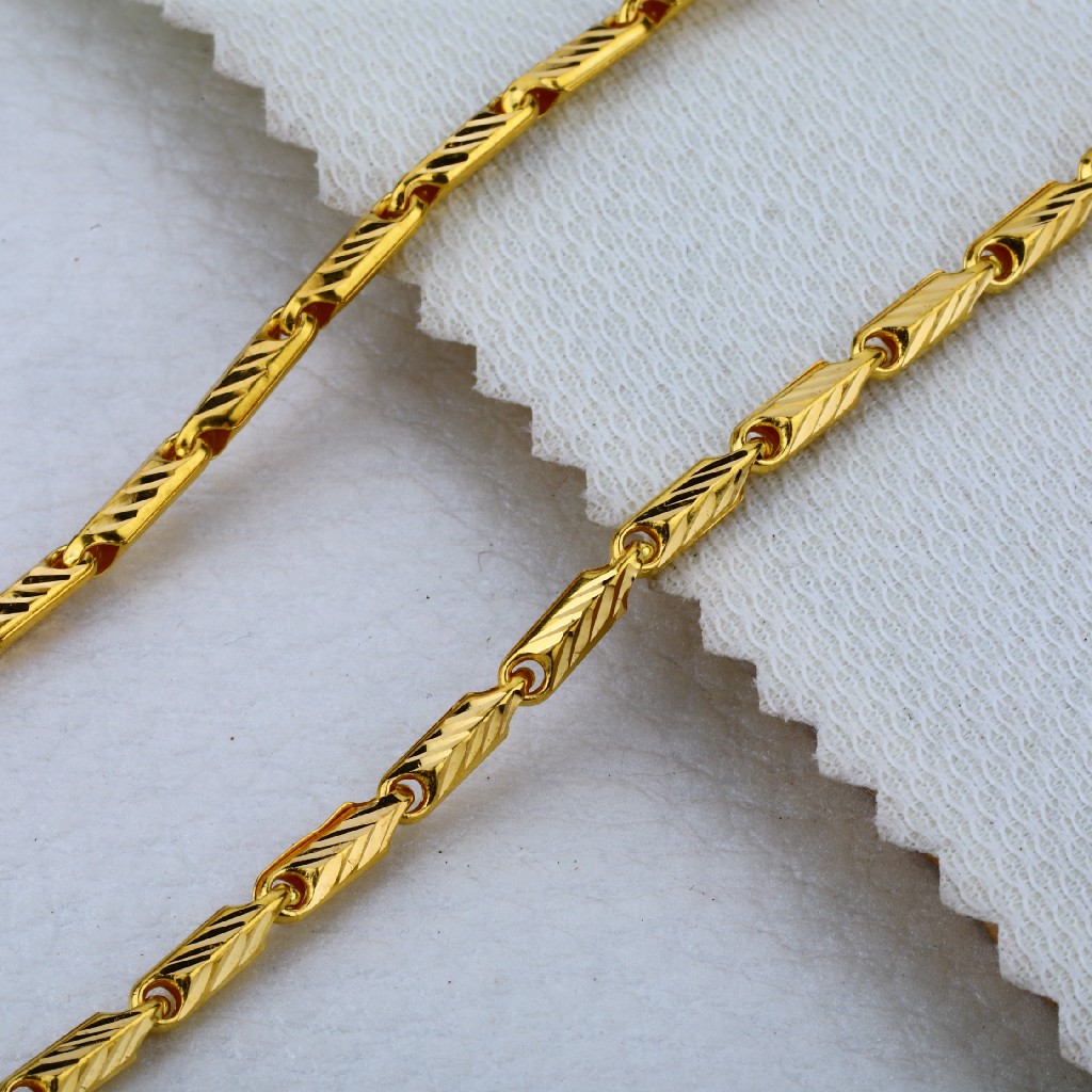Mens 22K Gold Cz Choco Chain-MCH15 - Image 3