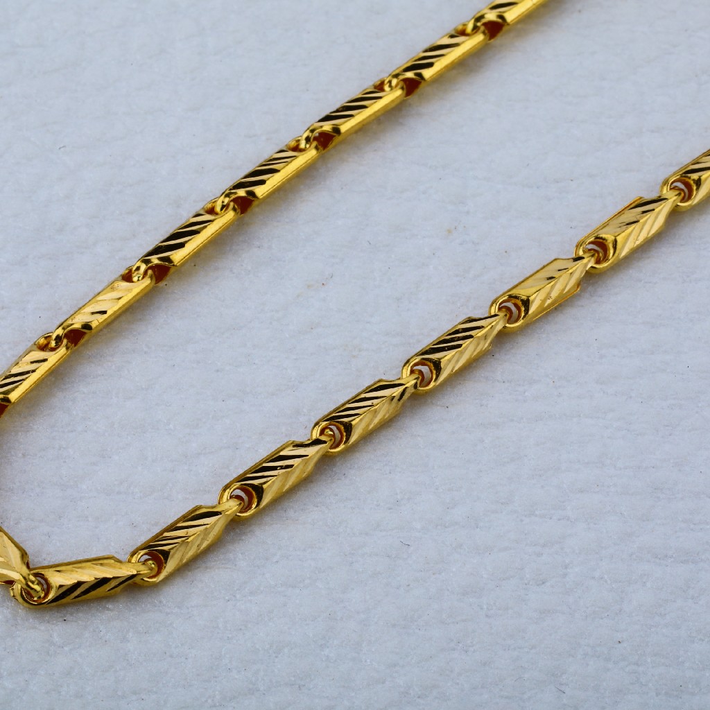 Mens 22K Gold Cz Choco Chain-MCH15 - Image 2