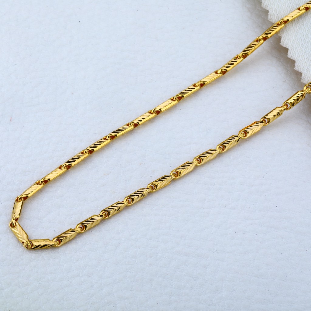 Mens 22K Gold Cz Choco Chain-MCH15