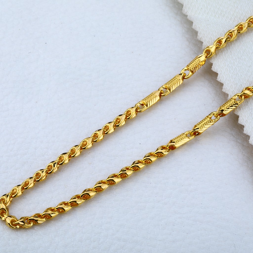 916 gold men's stylish hallmark choco chain mch11