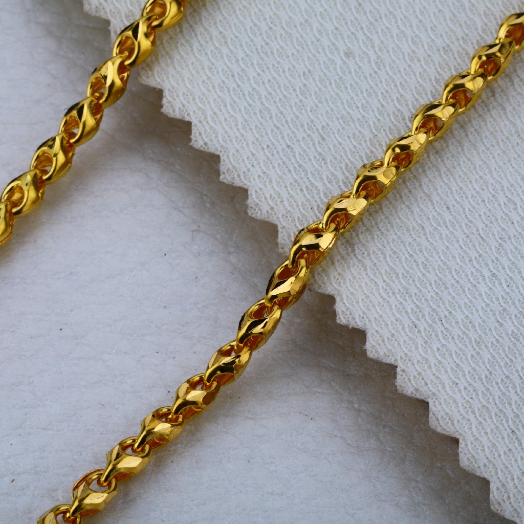 Mens Daily Wear Choco Gold 916 Chain-MCH10 - Image 3