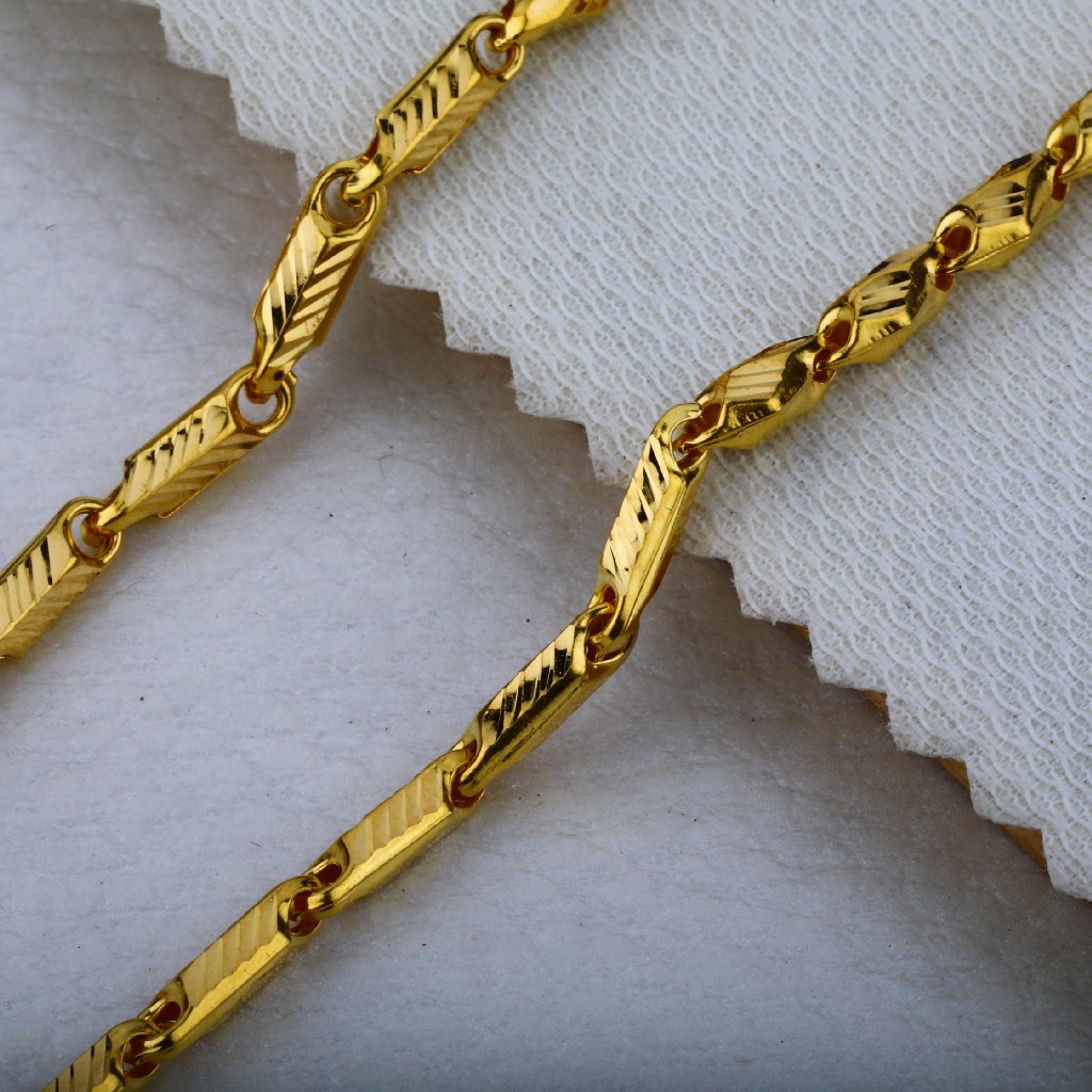 22KT Gold Gentlemen's Stylish Choco Chain MCH01 - Image 3