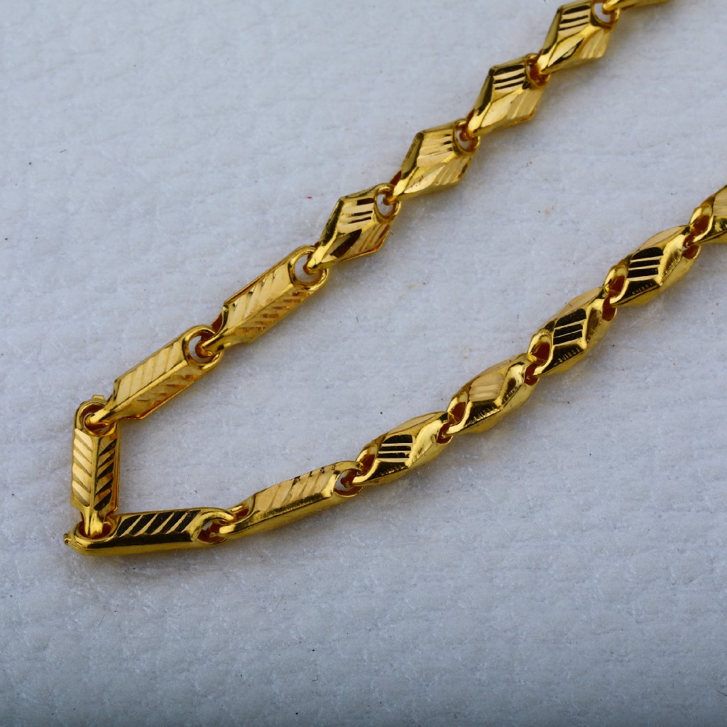 22KT Gold Gentlemen's Stylish Choco Chain MCH01 - Image 2