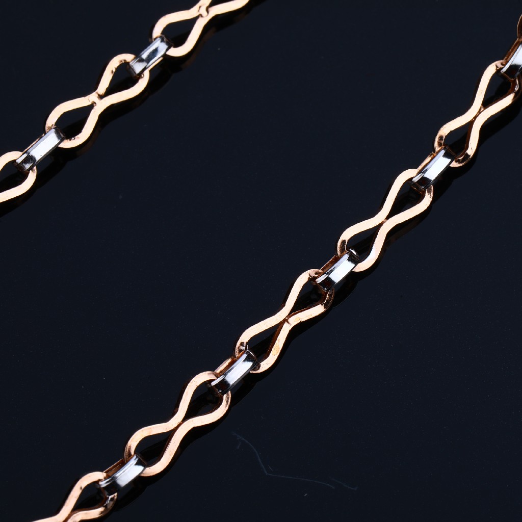 Daily Wear Cz 18K Rose Gold Mens Chain-RMC33 - Image 2