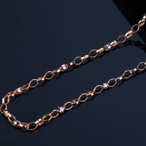 Mens 18K Rose Gold Somple Chain-RMC31