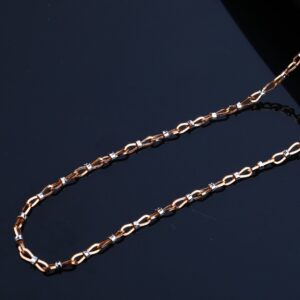 Mens 18K Gold Rose Chain-RMC24