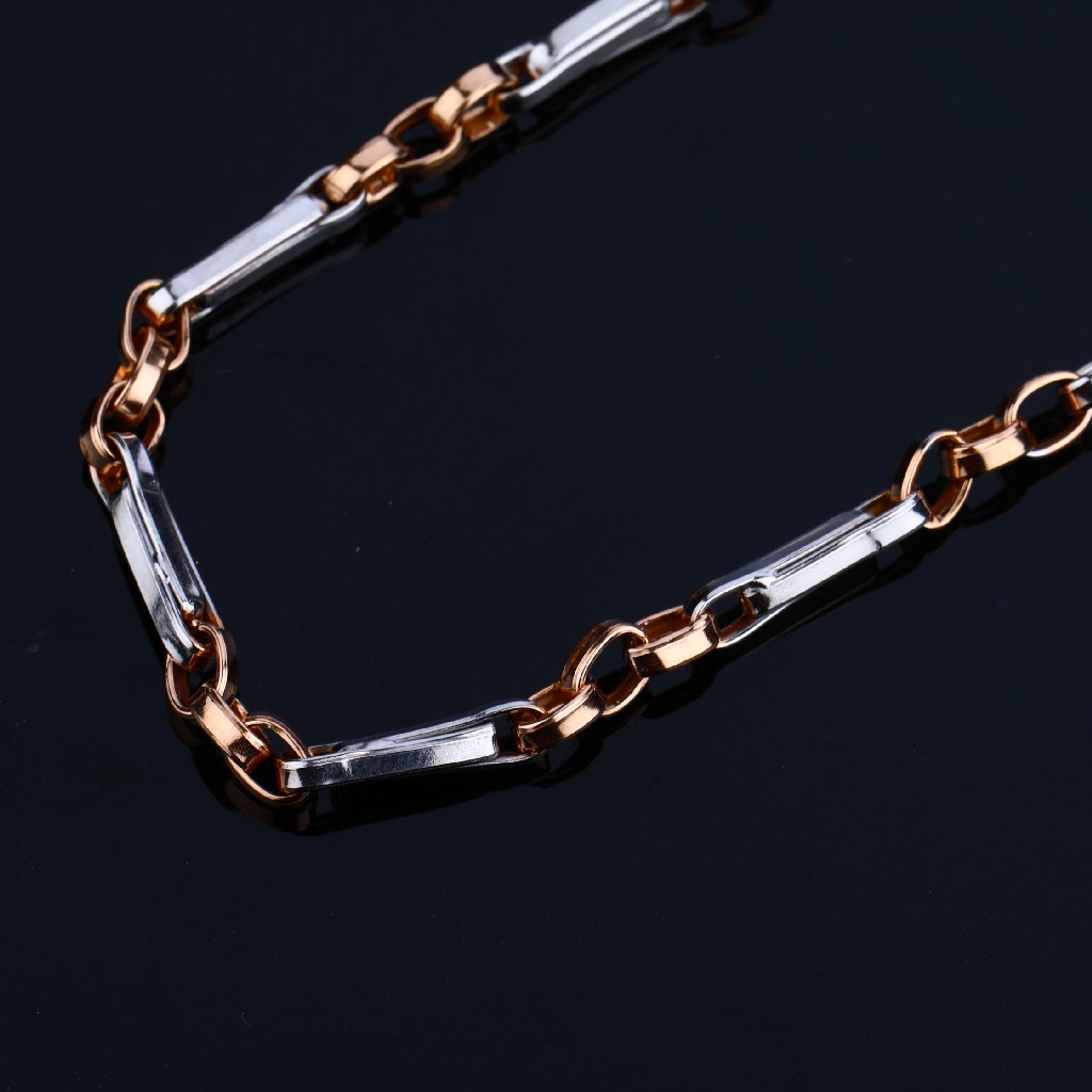18K Daily Wear Exclusive Rose Gold Mens Chain-RMC17 - Image 3