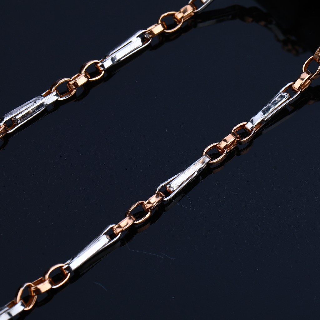 18K Daily Wear Exclusive Rose Gold Mens Chain-RMC17 - Image 2