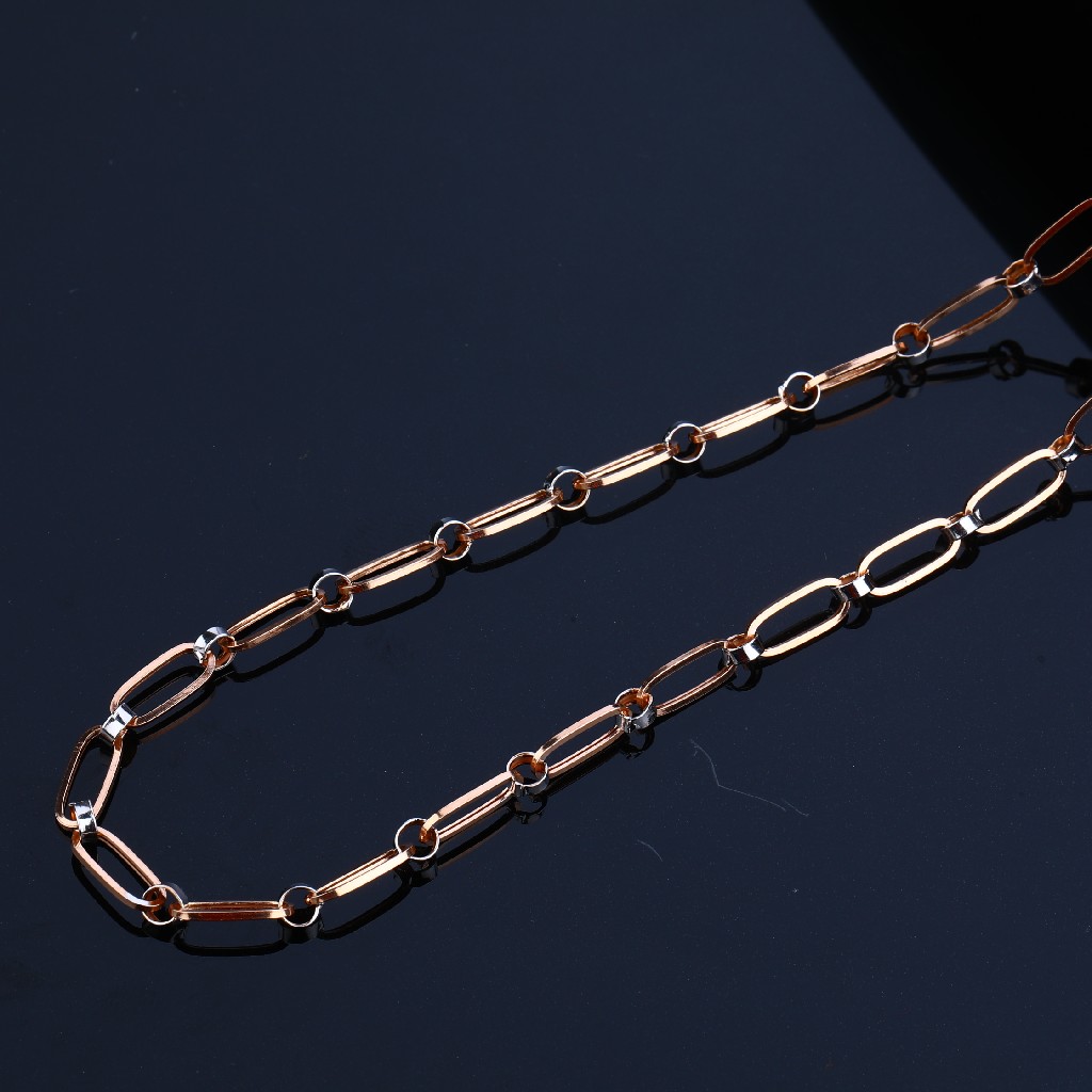 18K Rose Gold Designer Mens Chain-RMC12
