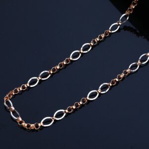 Mens 18K Rose Gold Fancy Chain-RMC11