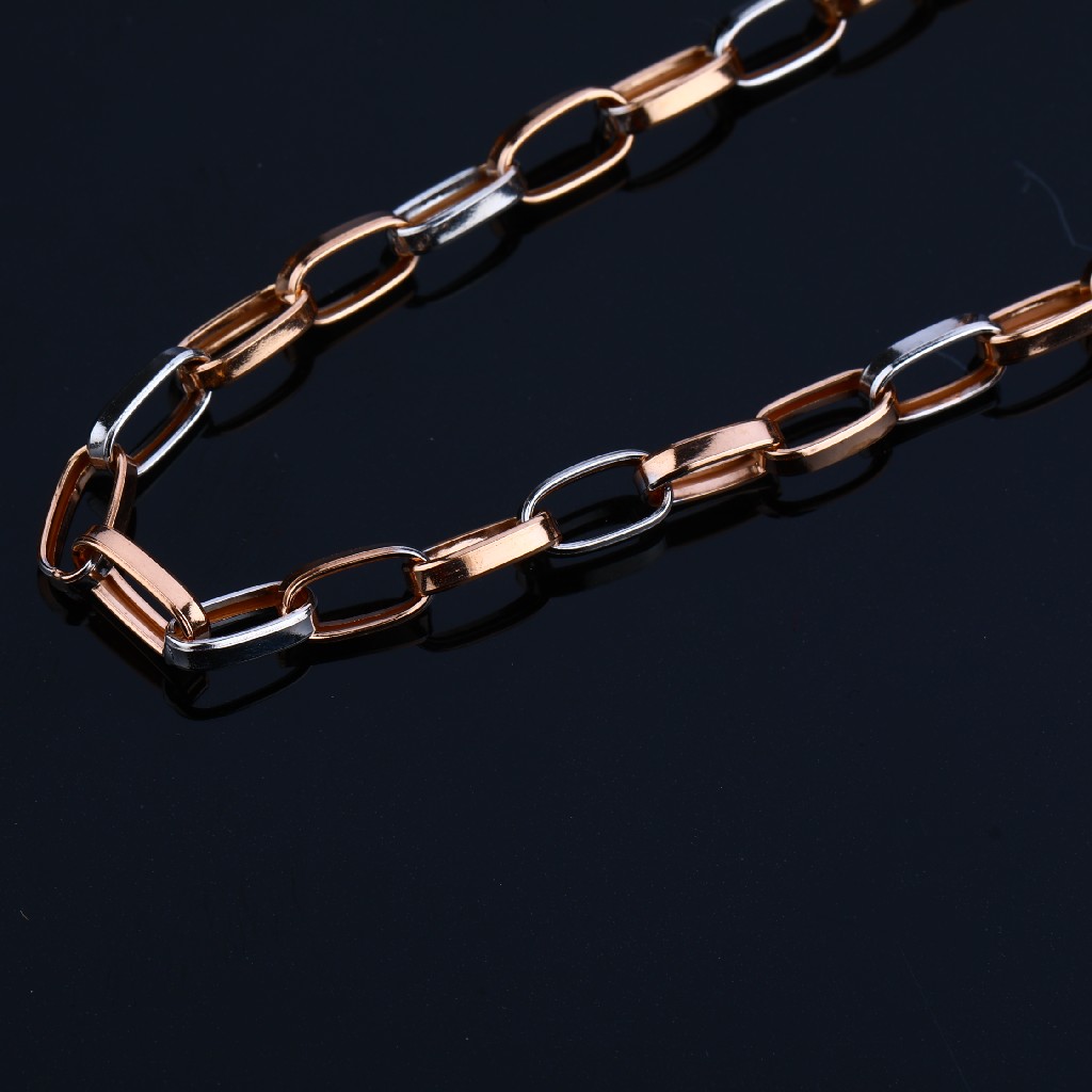 Mens 18K Plain Rose Gold Chain-RMC06 - Image 3