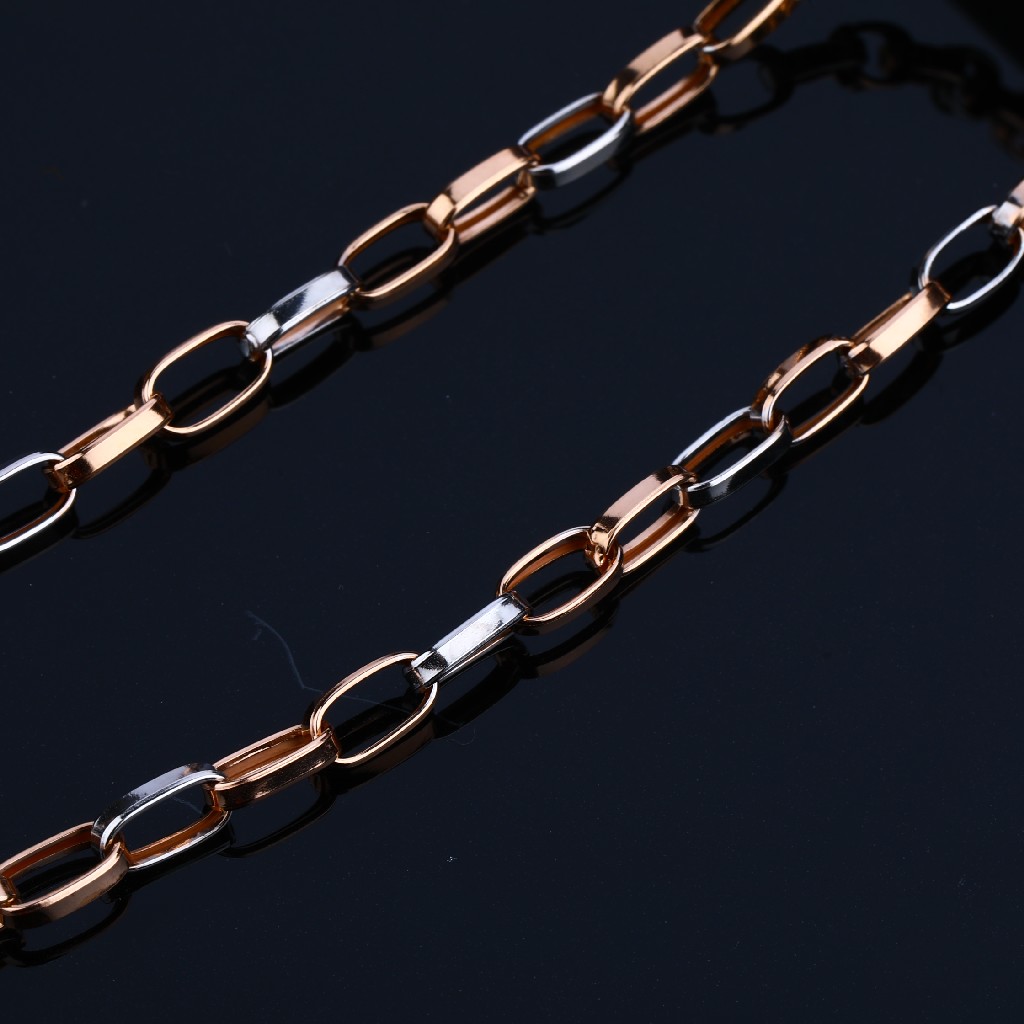 Mens 18K Plain Rose Gold Chain-RMC06 - Image 2