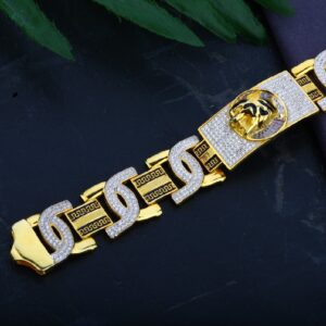 Mens Exclusive 916 Casting Jaguar Gold Bracelet-MCB21