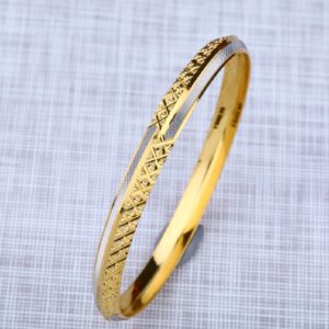 916 Gold Designer Daily Wear Punjabi Mens Kada-MPKB12