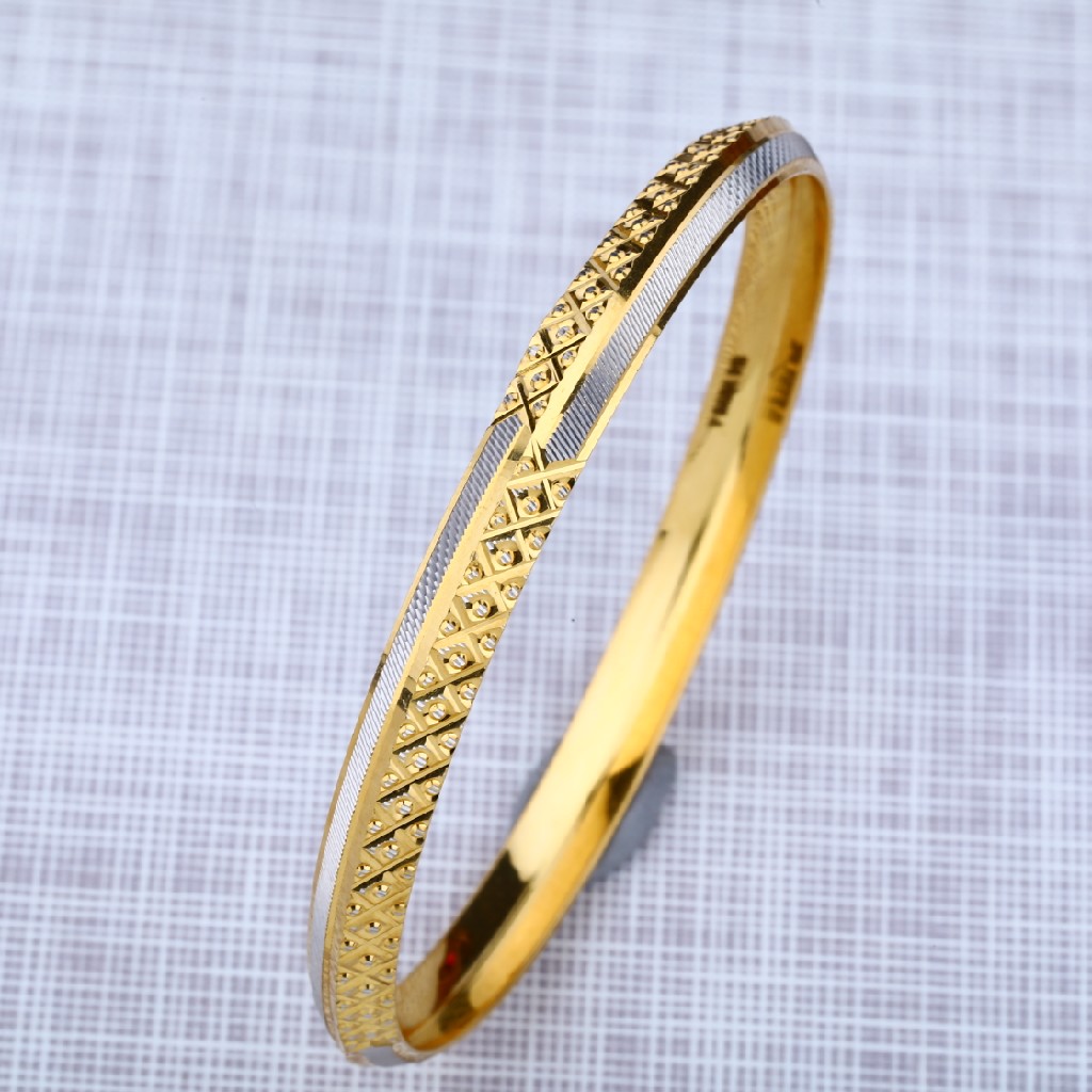 916 Gold Designer Daily Wear Punjabi Mens Kada-MPKB12