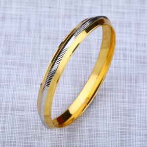 Mens 916 Gold Punjabi Kada Bracelet-MPKB11