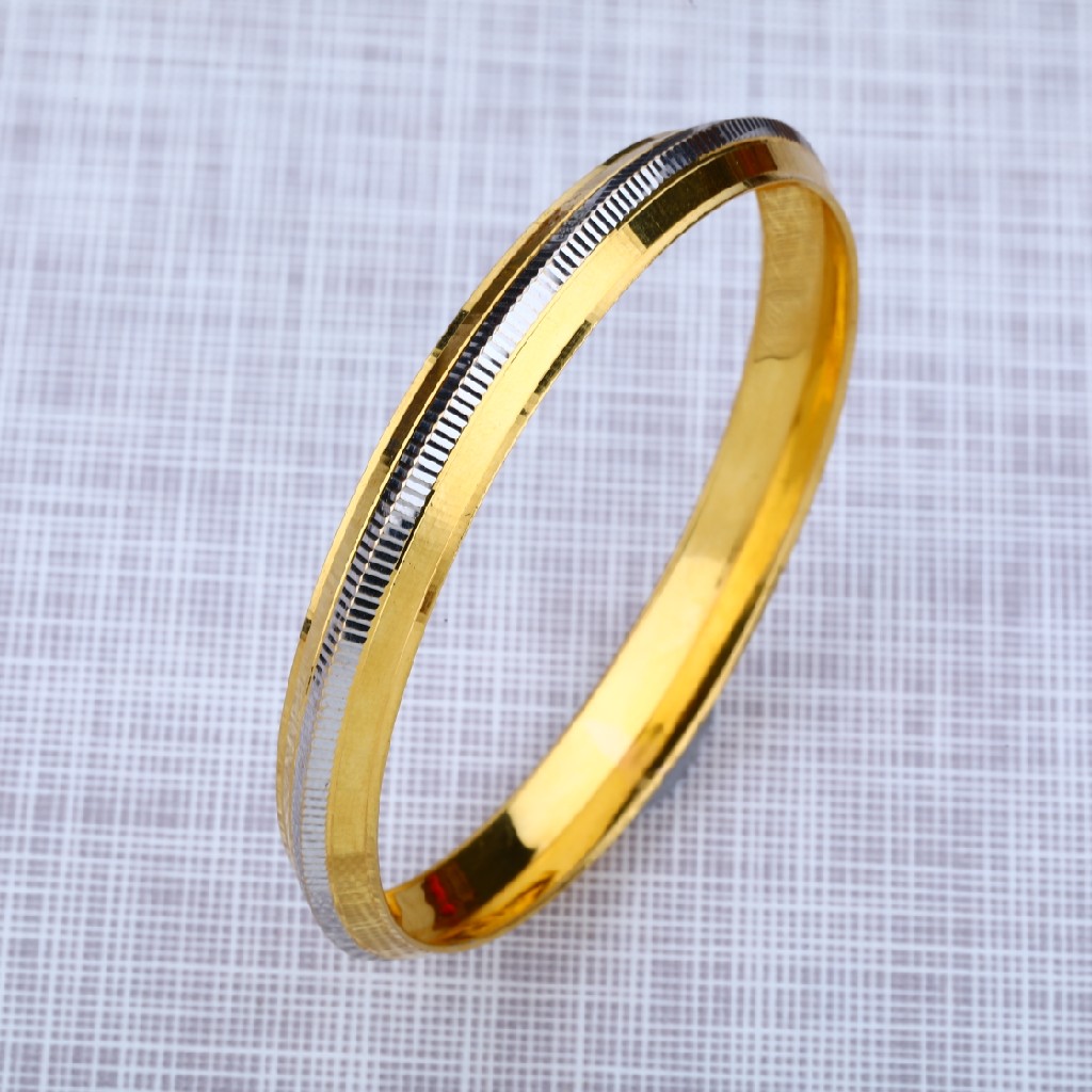 Mens 916 Gold Punjabi Kada Bracelet-MPKB11