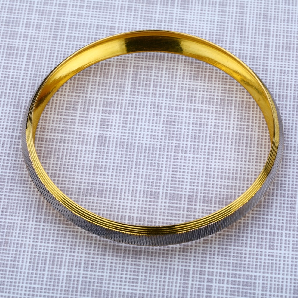 916 Gold Rodium Punjabi Mens Kada-MPKB06 - Image 3