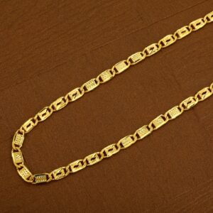 916 Gold Simple Daily Wear Nawabi Mens Chain-MNC17