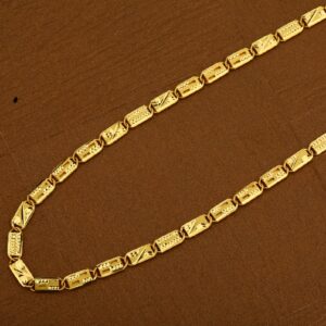 Mens Nawabi Gold Plain Casting 916 Chain-MNC16
