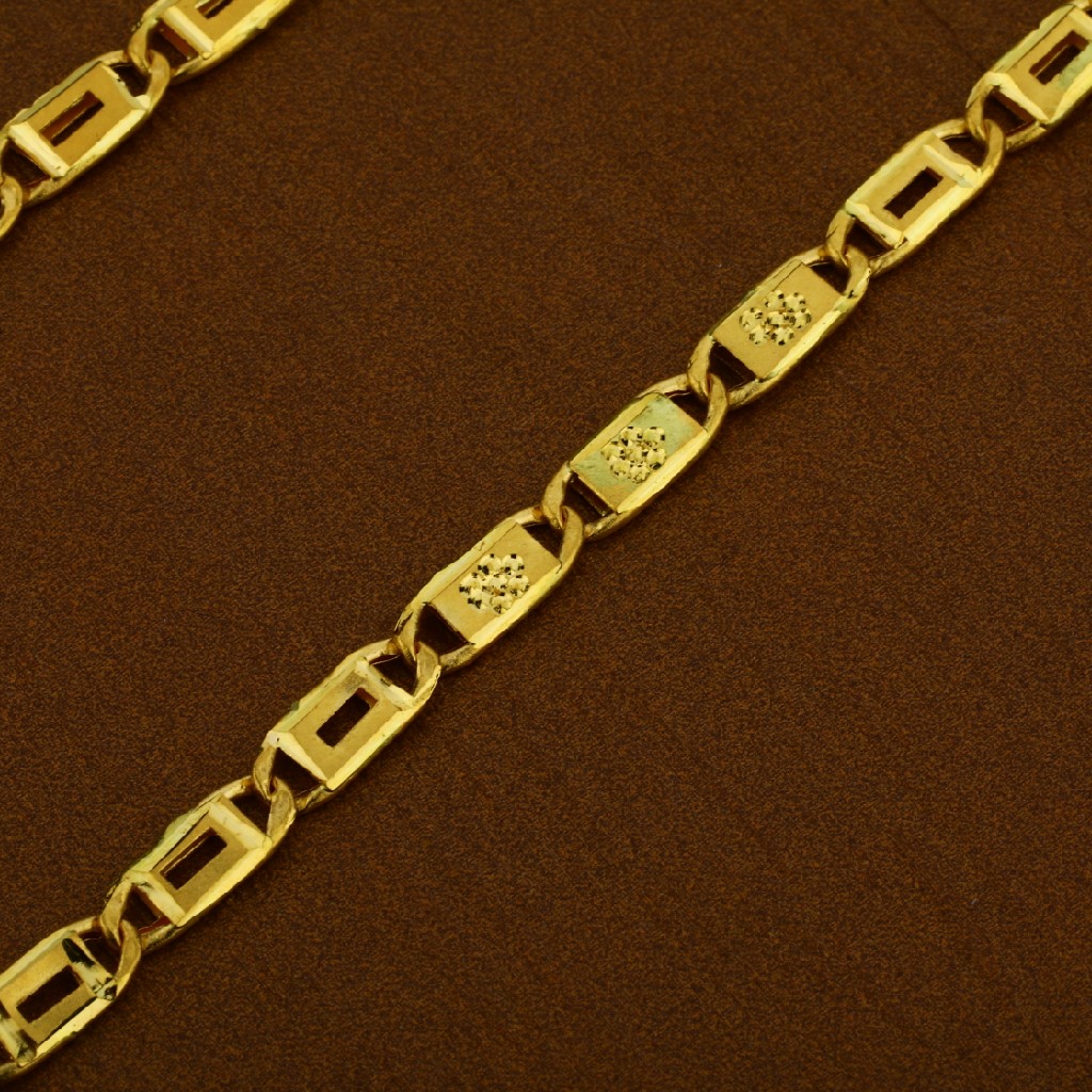 Mens 22K Fancy Nawabi Gold Chain-MNC13 - Image 5