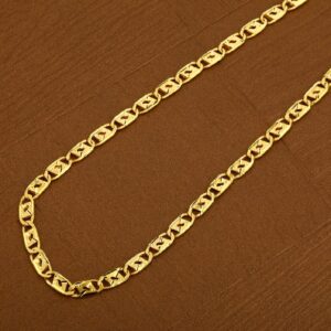 Mens 916 Nawabi Gold Plain Cz Chain-MNC11