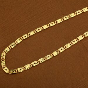 Nawabi 22K Plain Gold Mens Chain-MNC10