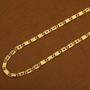 Mens Plain Gold 916 Nawabi Chain-MNC08