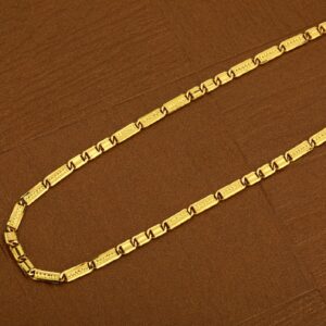 Mens 916 Simple Nawabi Gold Plain CHAIN-MNC04