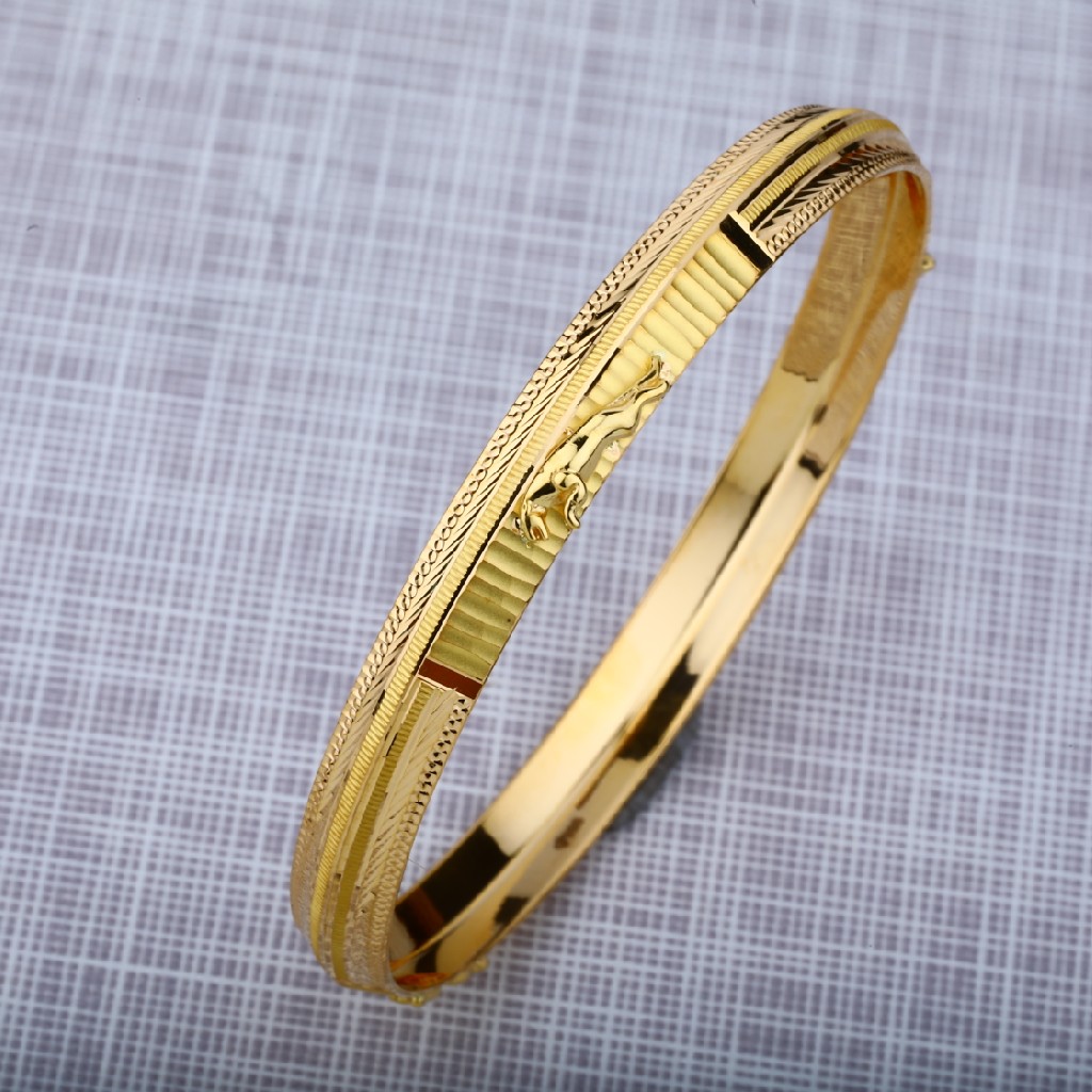 Mens 22K Exclusive Jaguar Gold Punjabi Kada-MPKB04