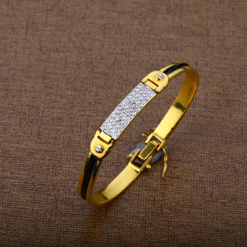 Mens 916 Casting Gold Kada Bracelet-MKB04