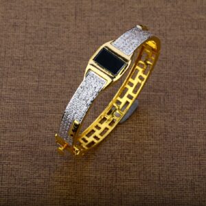 Mens 916 Gold Designer Kada Bracelet-MKB02