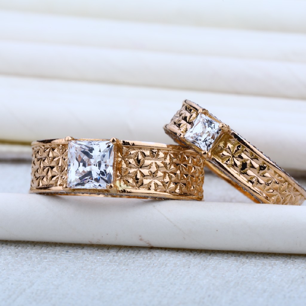 Rose Gold 18K Cz Engagement RING-RCR07