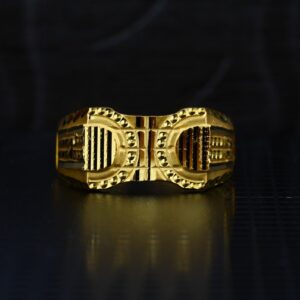 Men's Exclusive 22K Plain Casting Gold Ring- MPR62