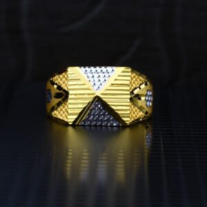 Men's Exclusive 22K Plain Casting Gold Ring- MPR55