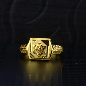 Men's Exclusive 22K Plain Casting Gold Ring- MPR52