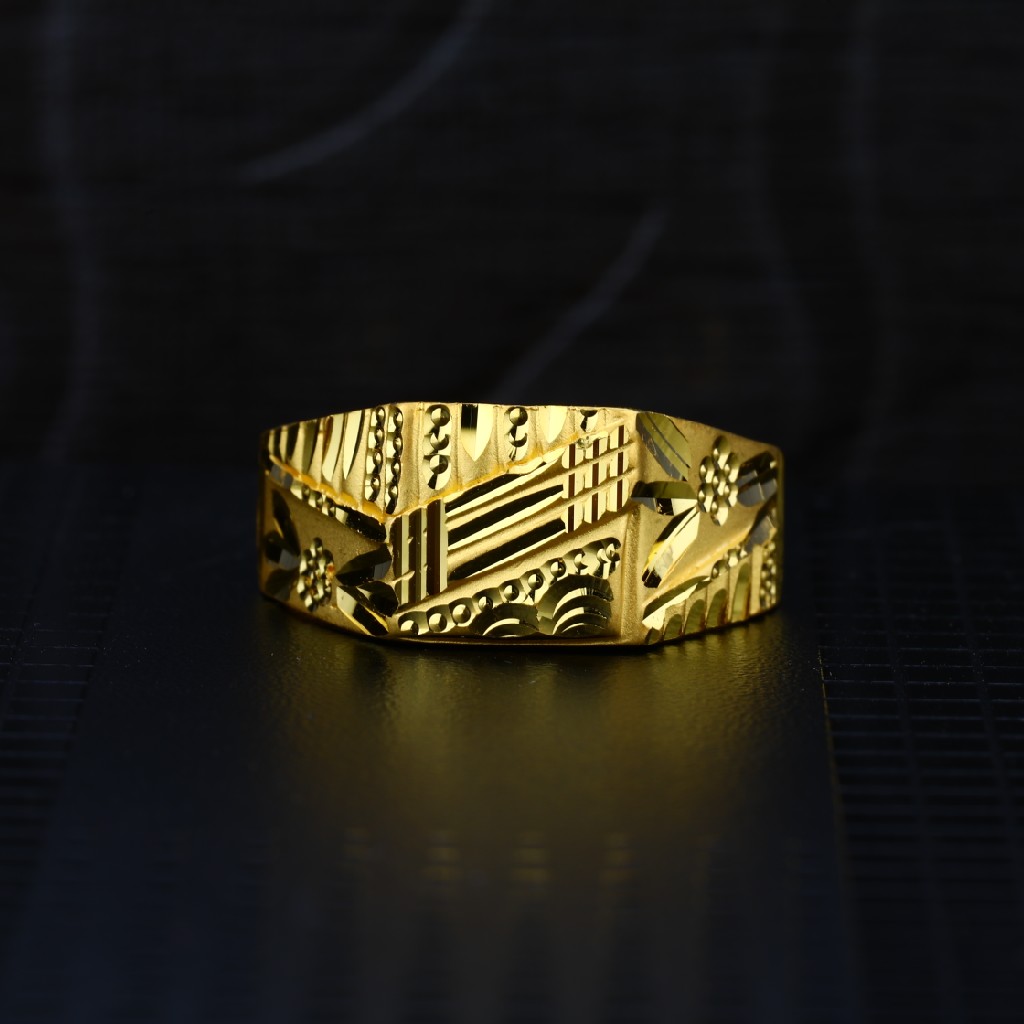 Men's Exclusive 22K Plain Casting Gold Ring- MPR48