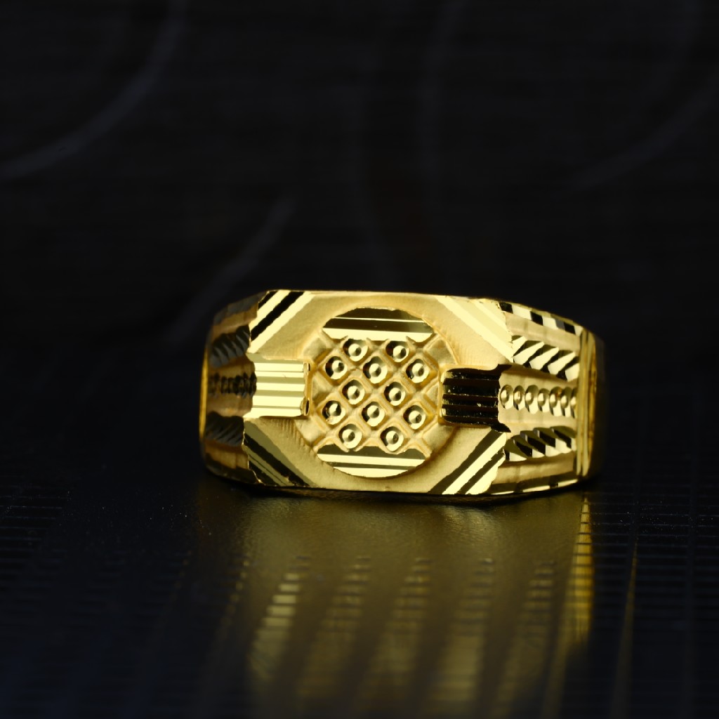 Men's Exclusive 22K Plain Casting Gold Ring- MPR44