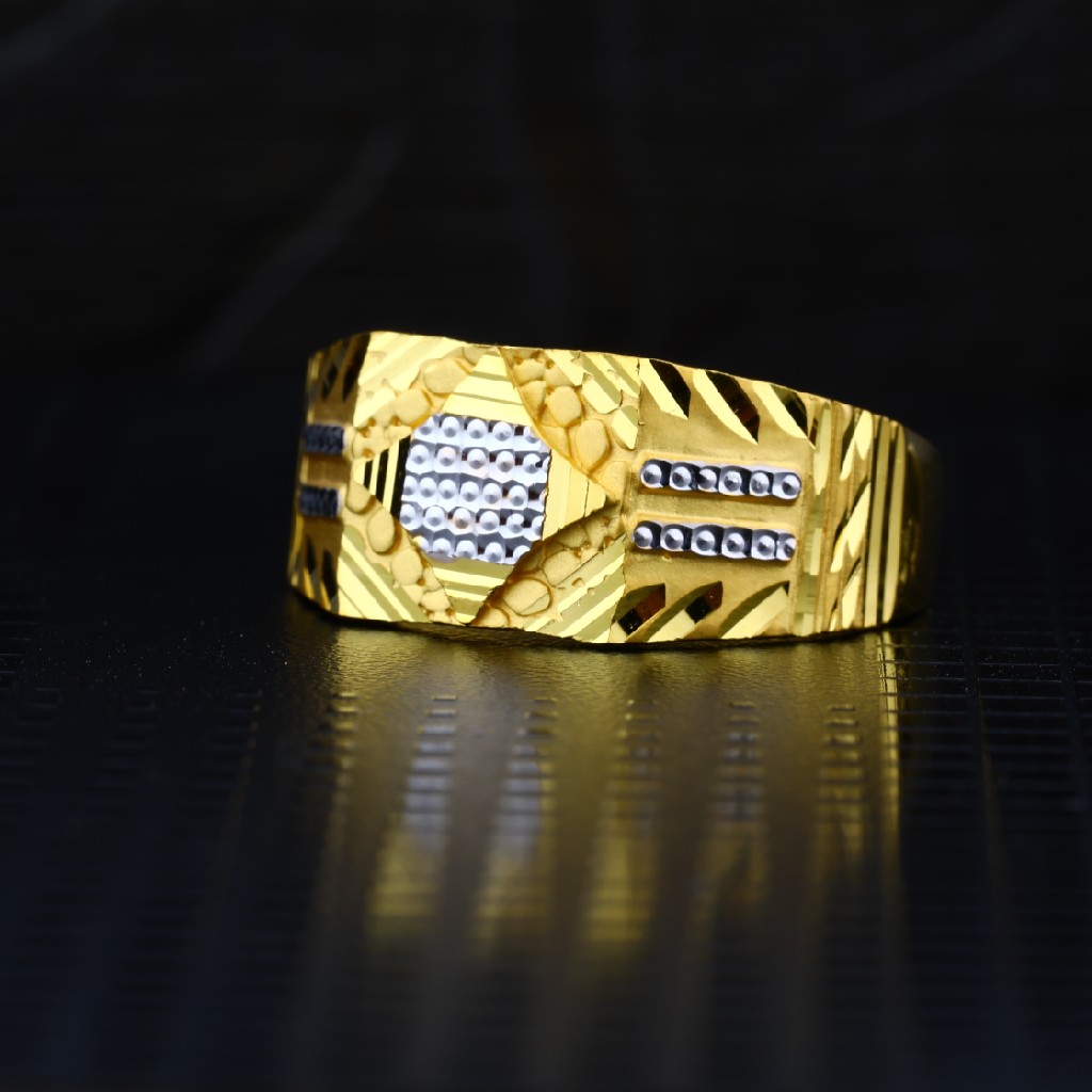 Men's Exclusive 22K Plain Casting Gold Ring- MPR43 - Image 2