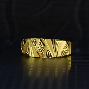 Men's Exclusive 22K Plain Casting Gold Ring- MPR36