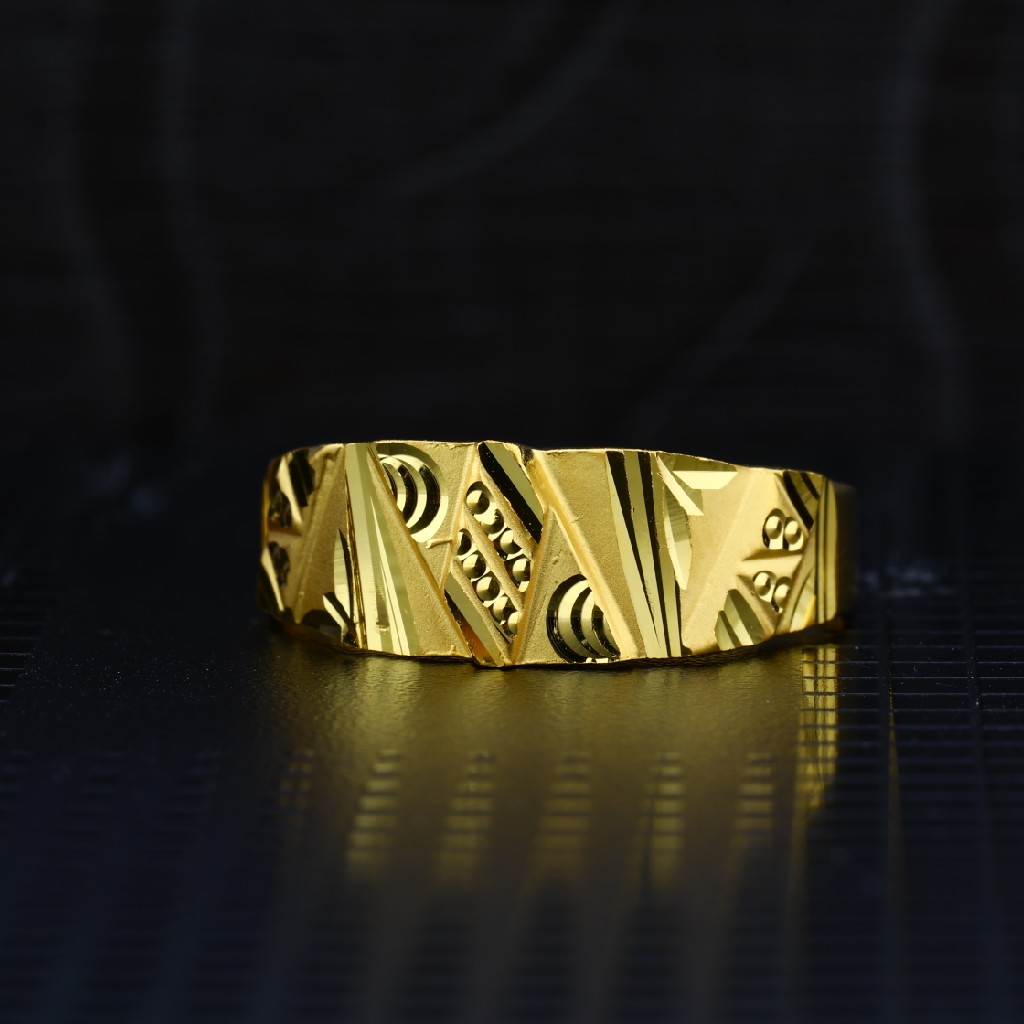 Men's Exclusive 22K Plain Casting Gold Ring- MPR35