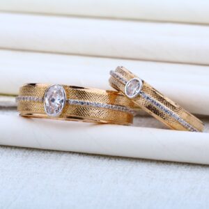 Rose Gold 18K Engagement Gold Couple RING-RCR02
