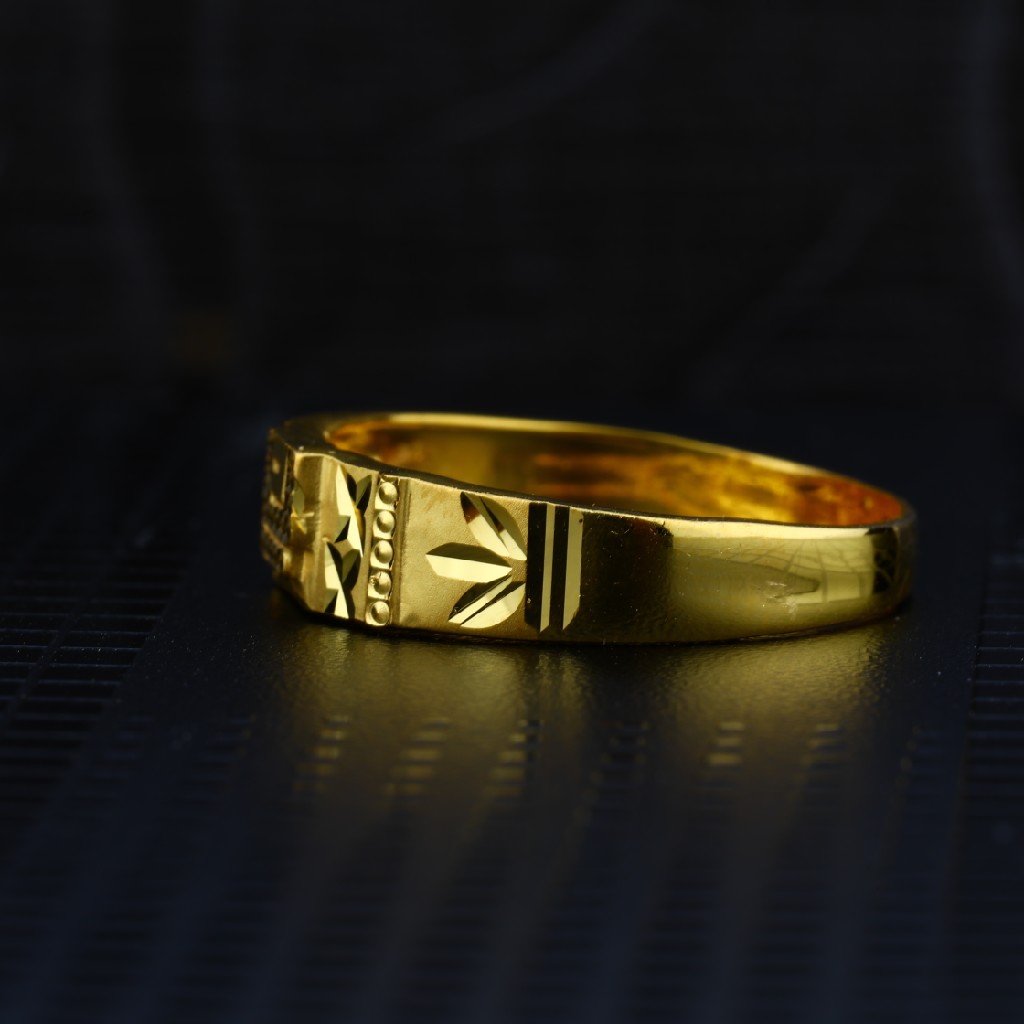 Men's Exclusive 22K Plain Casting Gold Ring- MPR34 - Image 5