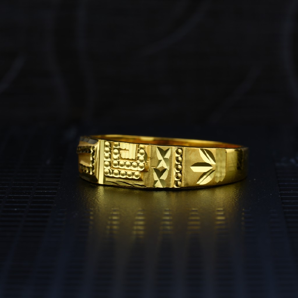 Men's Exclusive 22K Plain Casting Gold Ring- MPR34 - Image 3