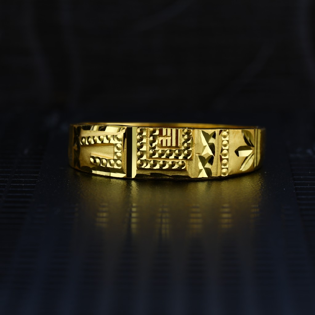 Men's Exclusive 22K Plain Casting Gold Ring- MPR34 - Image 2