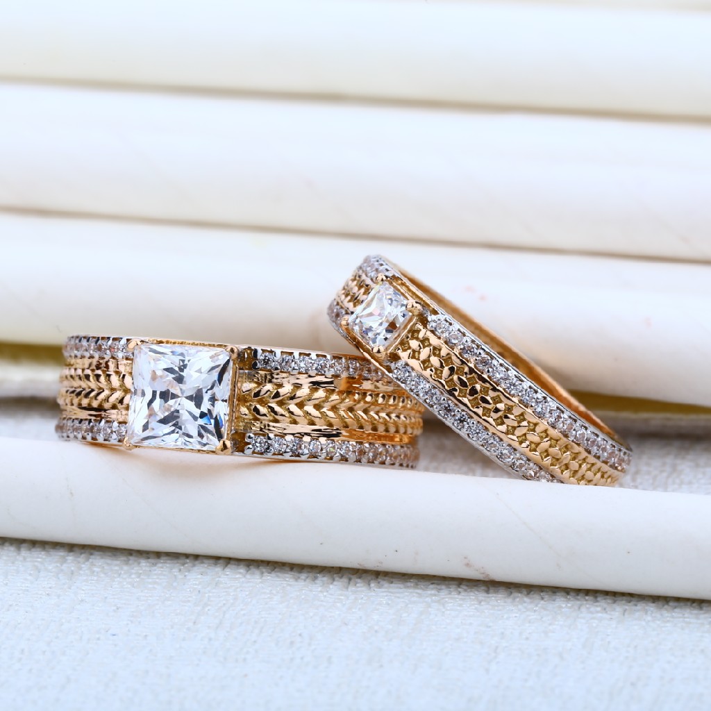 Exclusive Rose Gold 76Melting Solitaire Ring-RCR01
